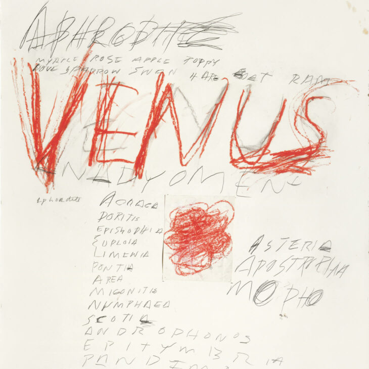 Cy Twombly, Venus, 1975, Aus: Cy Twombly, Sieveking Verlag