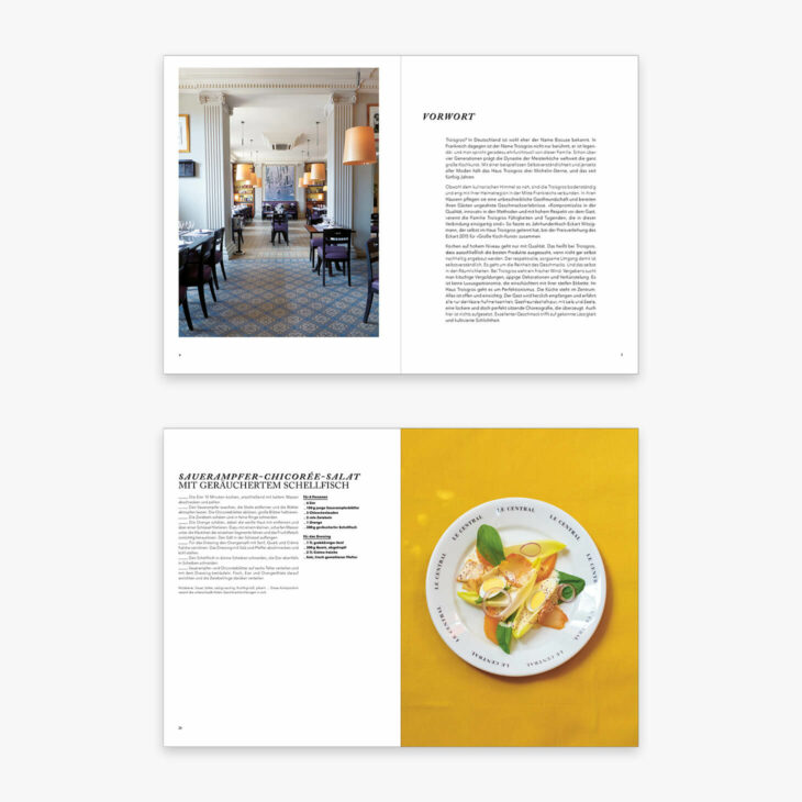 Buchinnenseiten von Michel und Marie-Pierre Troisgros, Haute Cuisine – Ganz einfach, Sieveking Verlag