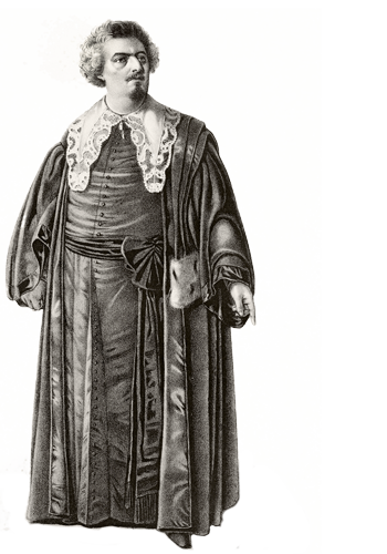 Kupferstich vom Bass Luigi Lablache