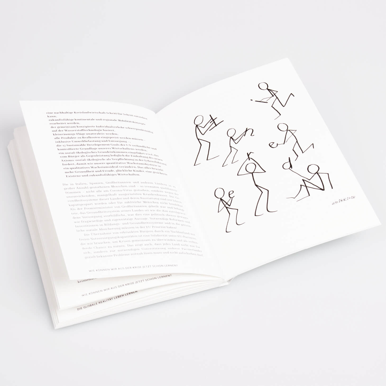 Aufgeschlagenes Buch Flügel für die Freiheit