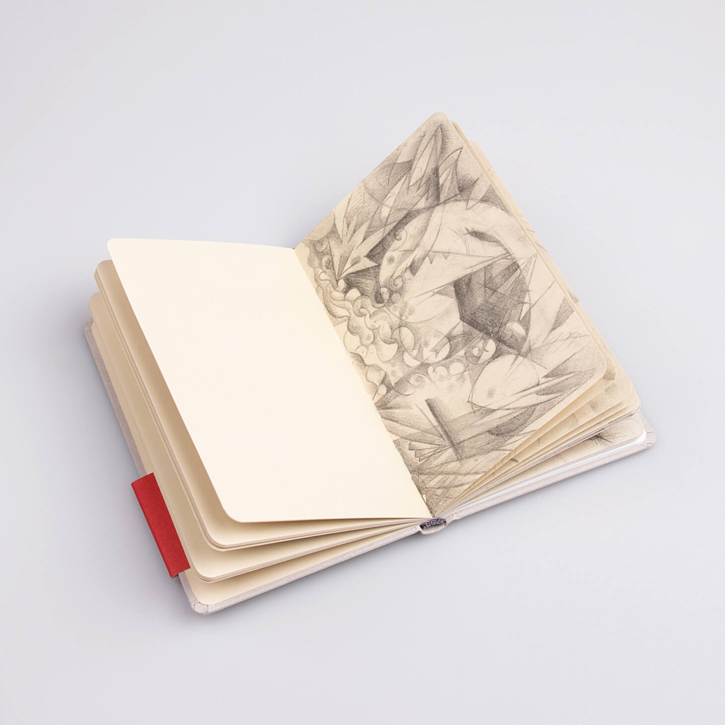 Aufgeschlagenes Buch Franz Marc Skizzenbuch aus dem Felde