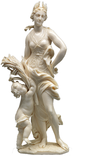 Weibliche Statue, als Verkörperung des Sommers