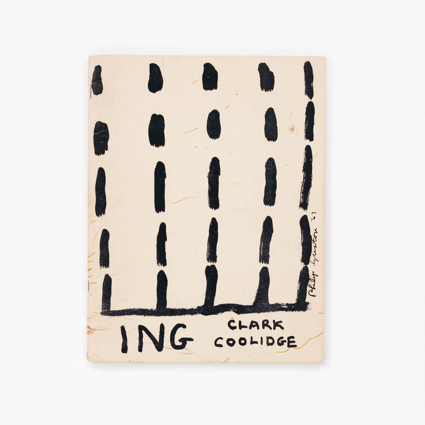 Buchcover ›Clark Coolidge, ING‹ von Philip Guston